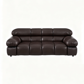 Premium Italian Grade A Genuine Leather Cowhide 3-Seater Sofa