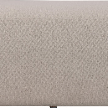 Classic Pouf Bench Ottoman Fabric Upholstery - Milo Beige