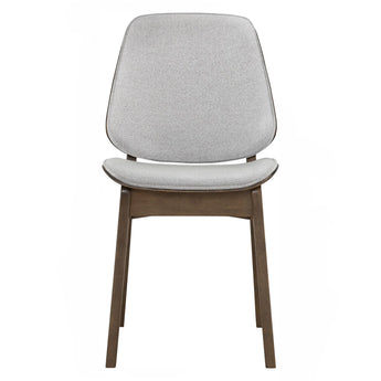 🟢 IN STOCK ERZA Malaysian Solid Oak Wood Upholstered Linen Fabric Cushion Dining Chair