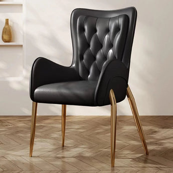 ET Leather Dining Chair – Black