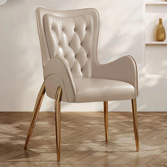 ET Leather Dining Chair – Beige