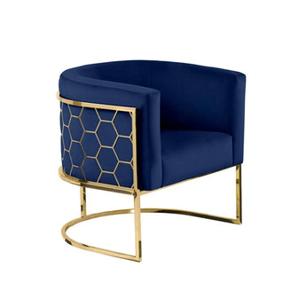 Honey Gold Velvet Arm Chair