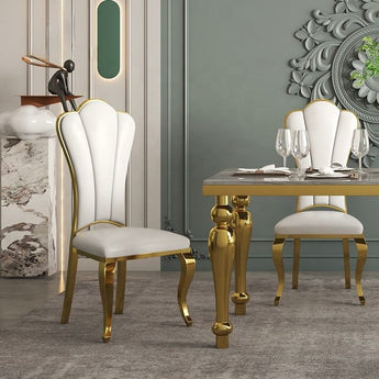 Ariel Modern Italian Luxury Leather Dining Chair
