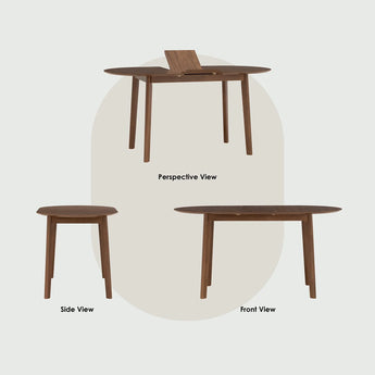 Extendable Walnut Dining Table - Cocoa