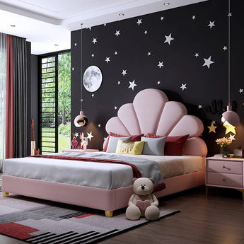 Rose Haven Solid Wood Upholstered Leather Bedframe