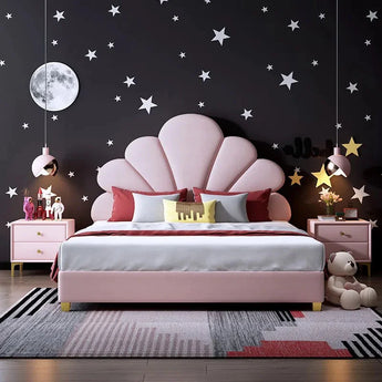 Rose Haven Solid Wood Upholstered Leather Bedframe