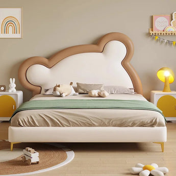 Bear Upholstered Leather Queen Bedframe