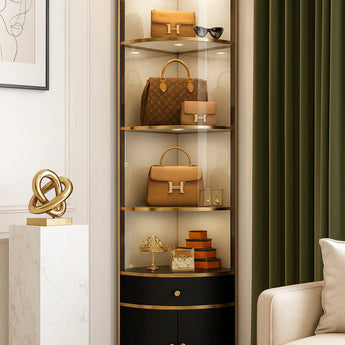 Odessa Elegant Corner Display Cabinet - Black