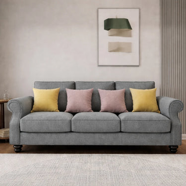 Cozy 3 Seater Sofa | Dark Grey Sofa Australia