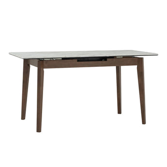 1.5M FOLTO Marble Top Extendable Dining Table - Cocoa