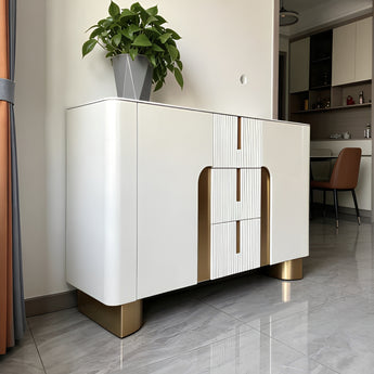 🟢 IN STOCK 1.5M Goddess Modern Italian Luxury Snow Mountain Sintered Stone Cream Sideboard Buffet
