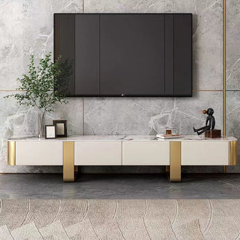 2.4M Goldwyn Solid Marble Stone TV Stand