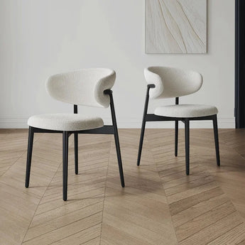 ANYA Linen Dining Chair – Black