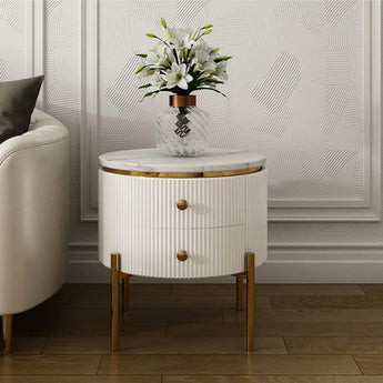 Zurich Marble Top Nightstand Side Table