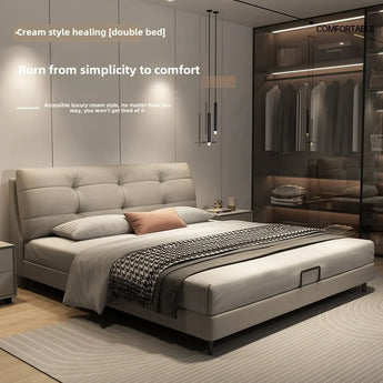 Aurora Velvet Suede Queen Bedframe