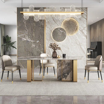 1.8M Coperni Solid Marble Dining Table – Grey