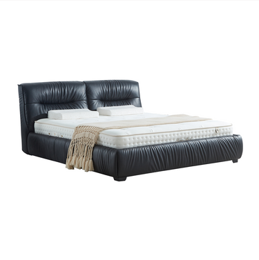 HONOR Luxury Italian Grade A Cowhide Genuine Leather Gas Lift Bed | King & Queen Bed Frame-7