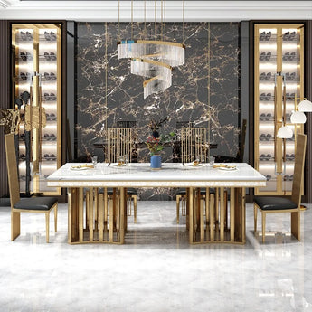 2.2M Majestic Solid Marble Dining Table