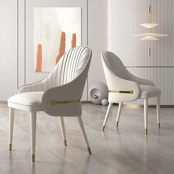 VENUS Leather Dining Chair – White