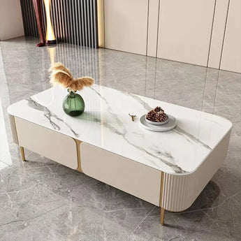 1.3M Elysia Solid Marble Stone Coffee Table