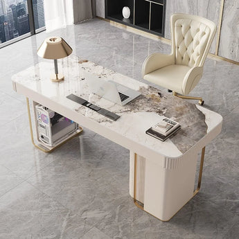 1.8M Beverly Marble Office Desk