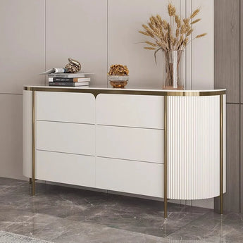 1.5M Ophelia Luxury Marble Top Solid Wood Sideboard