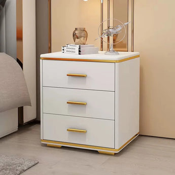 Lively Leather Nightstand Side Table