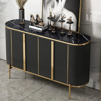 1.5M Elegance Marble Top Sideboard - Grey