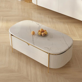 🟢 IN STOCK 1.3M Ophelia Modern Italian Luxury Sintered Stone Coffee Table