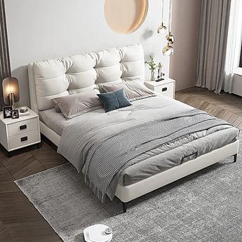 Steven Solid Wood Upholstered Velvet Bedframe