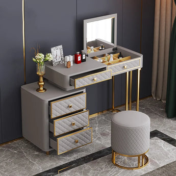 Juliette 4 Piece Luxury Leather Upholstery Vanity Set