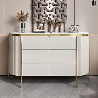 1.6M Ophelia Marble Top Sideboard