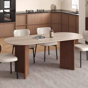 1.8M KAIA Solid Wood Marble Top Dining Table