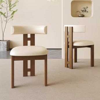 KAIA Leather Solid Wood Dining Chair