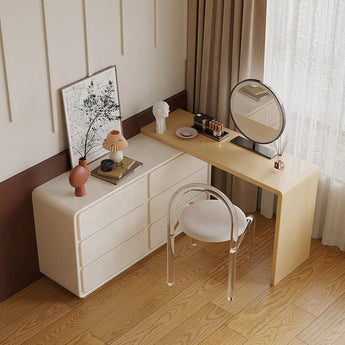 LEXI Modern Luxury 4 Piece Big Extendable High Gloss Paint Cabinet Dressing Table Vanity Set
