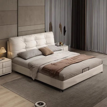 Aurora Upholstered Velvet King Size Bedframe Gas Lifting