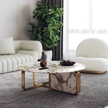 Dyne Solid Marble Stone Coffee Table