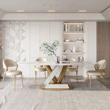 Modern Italian Luxury Lovina Sintered Stone Top Marble Dining Table