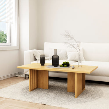Oak Wood Coffee Table | Scandinavian Natural Coffee Table