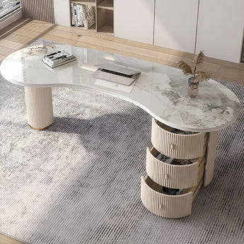 Paris Marble Top Modern Luxury Executive Office Working Study Desk