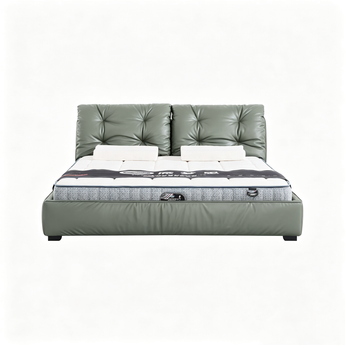 RUSSO Luxury Italian Grade A Cowhide Genuine Leather Gas Lift Bed | King & Queen Size Bed Frame-12