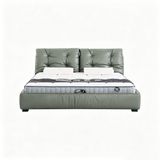 RUSSO Luxury Italian Grade A Cowhide Genuine Leather Gas Lift Bed | King & Queen Size Bed Frame-12