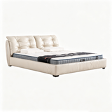 RUSSO Luxury Italian Grade A Cowhide Genuine Leather Gas Lift Bed | King & Queen Size Bed Frame-13