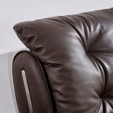 RUSSO Luxury Italian Grade A Cowhide Genuine Leather Gas Lift Bed | King & Queen Size Bed Frame-3
