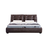 RUSSO Luxury Italian Grade A Cowhide Genuine Leather Gas Lift Bed | King & Queen Size Bed Frame-6