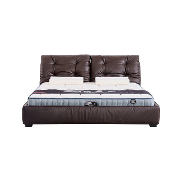 RUSSO Luxury Italian Grade A Cowhide Genuine Leather Gas Lift Bed | King & Queen Size Bed Frame-6