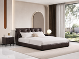 RUSSO Luxury Italian Grade A Cowhide Genuine Leather Gas Lift Bed | King & Queen Size Bed Frame-4