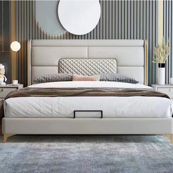 Prime Upholstered Leather King Size Bedframe