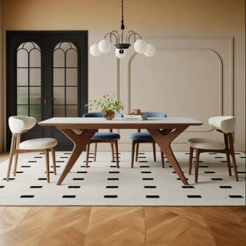 1.8M IGOR Solid Wood Sintered Stone Top Dining Table