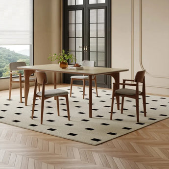 1.8M MIA Solid Wood Sintered Stone Top Dining Table – Walnut